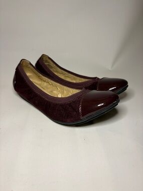 Croft & Barrow Sophie Ballet Flat Burgundy Cap Toe Size 7